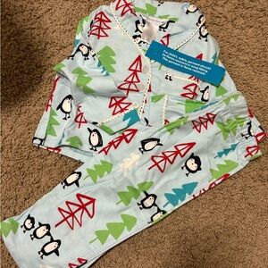 The Company Store Kids Pajama Set - Light Blue, Red, and Green